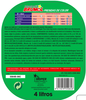 DETERGENTE BRUMOL GEL COLOR 4000 ML 60 LAVADOS (CAJA 4 UDS - TOTAL 240 LAVADOS) - Imagen 2